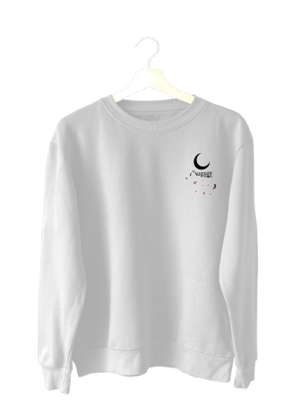 Yugure Sakura Strawberry Moon™ French Terry Cotton T-Shirt White