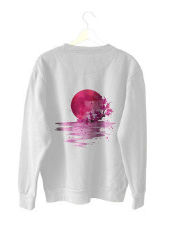 Yugure Sakura Strawberry Moon™ French Terry Cotton T-Shirt White