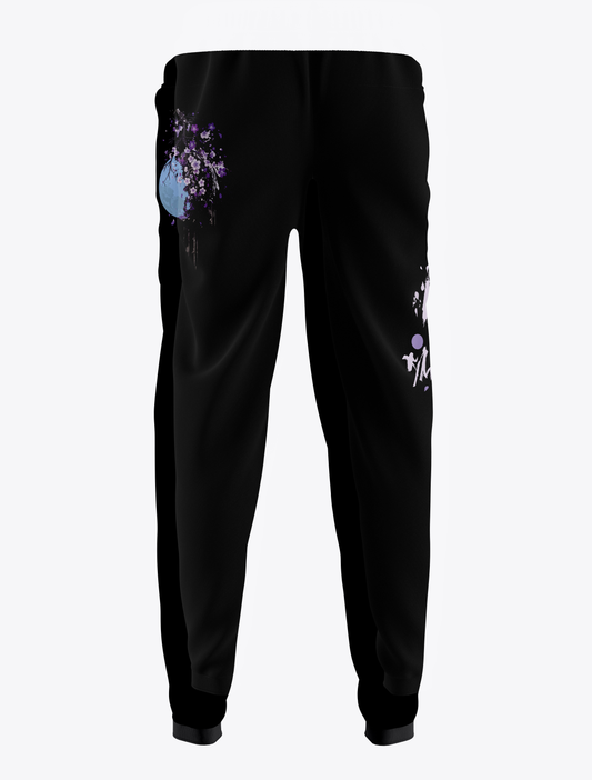 Yugure Sakura Midnight Moon™ Sweatpants Black
