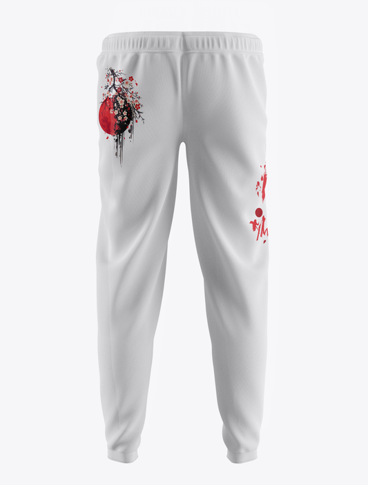 Yugure Sakura Blood Moon™ Sweatpants White