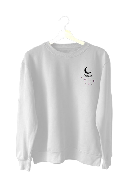 Yugure Sakura Strawberry Moon™ French Terry Cotton T-Shirt White