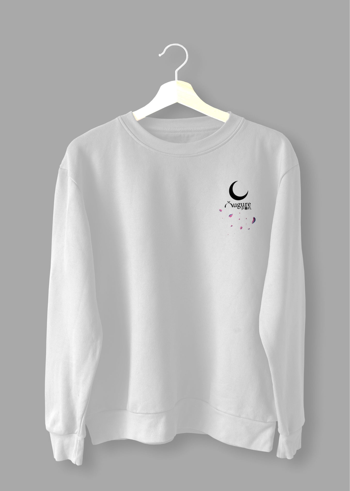 Yugure Sakura Midnight Moon™ French Terry Cotton T-Shirt White