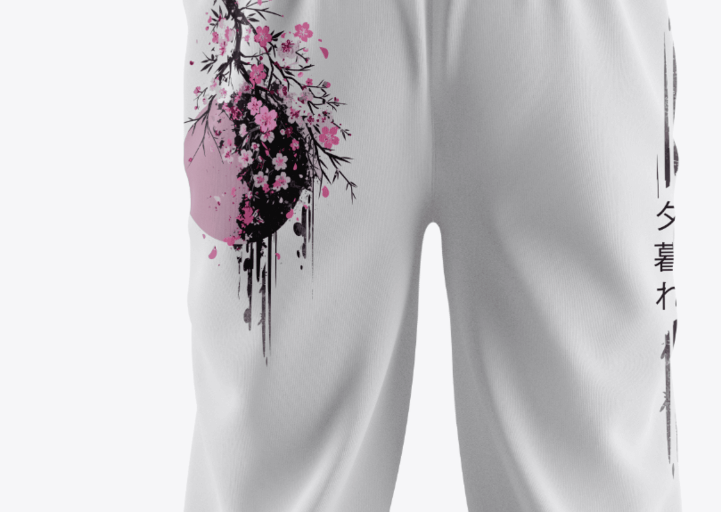 Yugure Sakura Strawberry Moon™ Sweatpants White