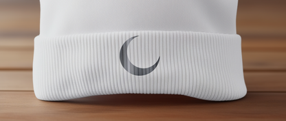 Standard White Yugure Crescent Moon™ Beanie